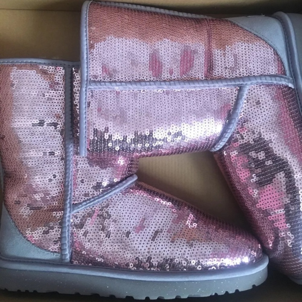 Pink sparkly uggs